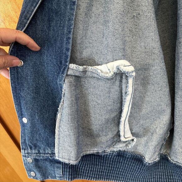 International Denim Jean Jacket L Vintage Pockets Snaps Dennis The Menace - Picture 9 of 10